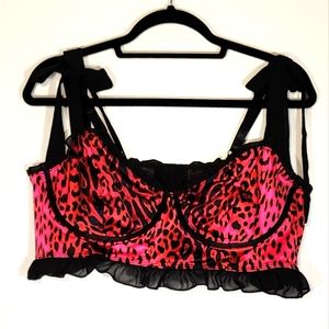 Torrid Betsey Johnson Pink Leopard Underwire Bralette EUC size 2